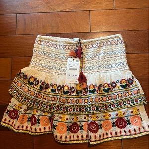 Zara Bohemian Skirt - size S NWT